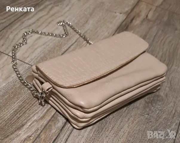 Дамска мини чантичка в бежово, снимка 2 - Чанти - 56749694