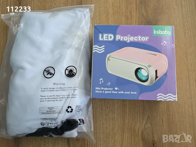 LED Projector+преносим екран 120 инча!! НОВИ!, снимка 3 - Плейъри, домашно кино, прожектори - 56624256