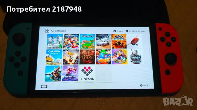Nintendo Switch OLED с Picofly чип +128gb карта, снимка 6 - Nintendo конзоли - 56722595