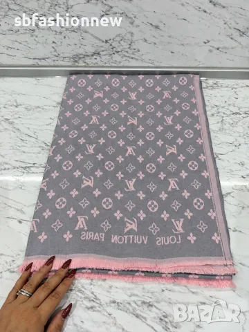 Louis Vuitton шал кашмир , снимка 8 - Шалове - 56559424