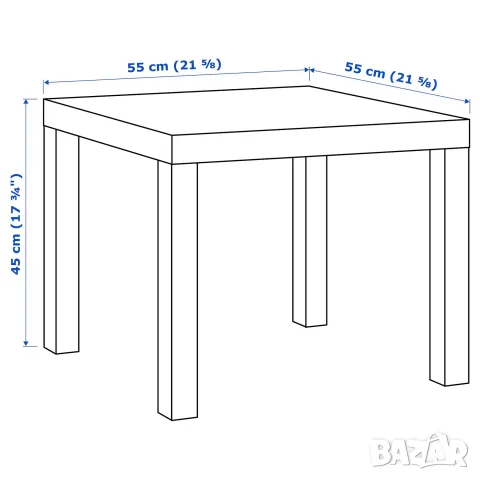 IKEA LACK масичка - черна, чисто нова, снимка 2 - Бюра - 56615328