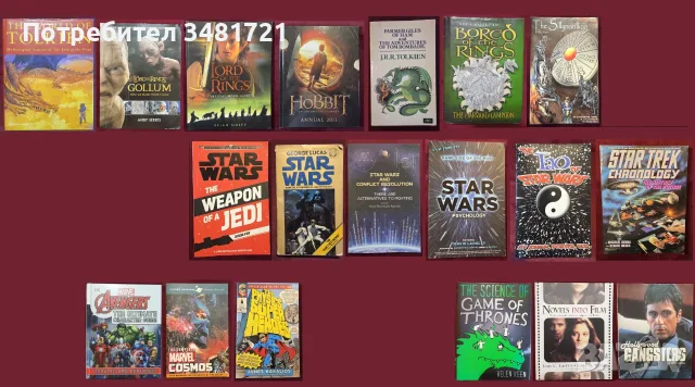 Star Wars, Star Trek, Game of Thrones, Lord of the Rings, Marvel, Batman, Movies -19 енциклопедии