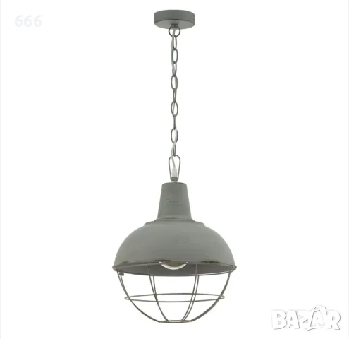Пендел Vintage Eglo Cannington 1 33029, E27, 60W, 110x35 см, Стомана, Сив