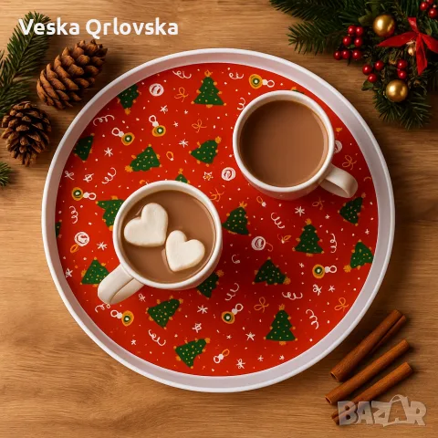 Практична Коледна табла с елхички