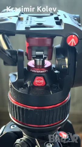 Manfrotto Nitrotech 608 - Fluid Video Head, снимка 3 - Чанти, стативи, аксесоари - 56729781