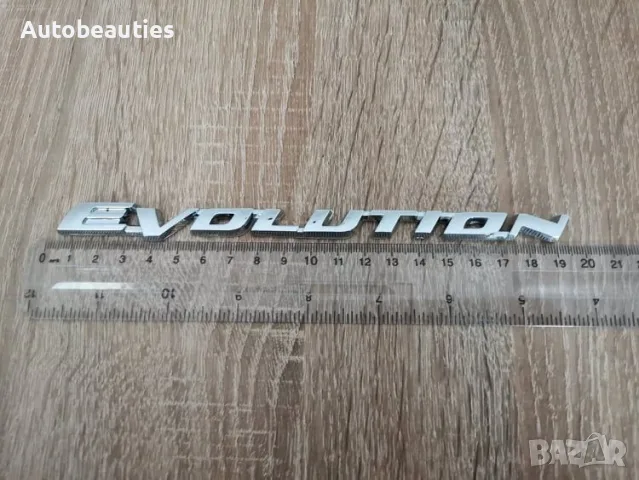 сребрист надпис Mitsubishi Evolution, снимка 2 - Аксесоари и консумативи - 56581289