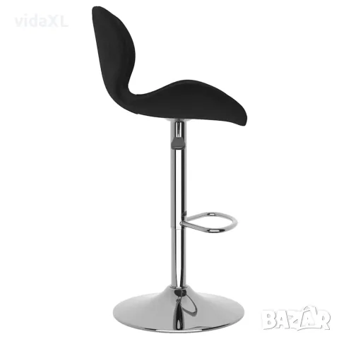 vidaXL Бар табуретки, 2 бр, черни, кадифе, снимка 6 - Столове - 56147006