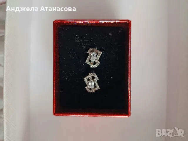 Сребърни обеци 925 с циркони