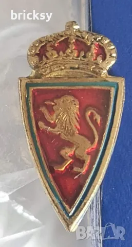 Ретро футболна значка Реал Сарагоса (Real Zaragoza) – Оригинал 1950-60 г.