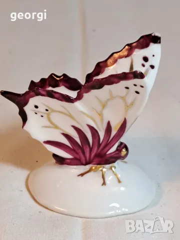 стара немска порцеланова фигурка пеперуда Fritz Pfeffer Gotha porcelain    37/1