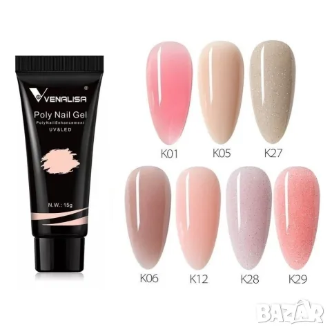 Venalisa PolyGel 15ml полигел термо , брокат , конфети , холограм