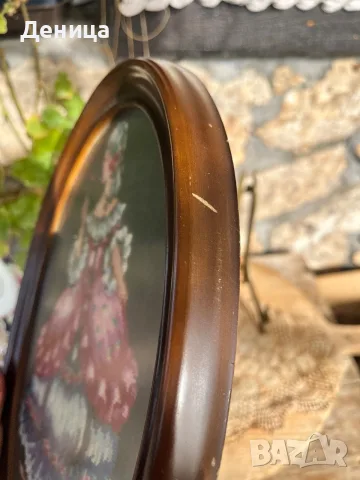 Дамата с кринолин 💗 С рамка от композитен материал  , снимка 7 - Картини - 56717138