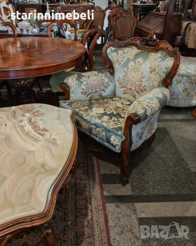 Елегантна класическа гарнитура, снимка 2 - Дивани и мека мебел - 56552960