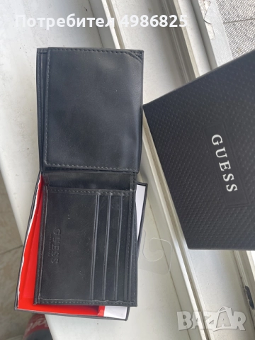 GUESS Оригинален Мъжки Кожен Портофел, снимка 2 - Портфейли, портмонета - 56613237