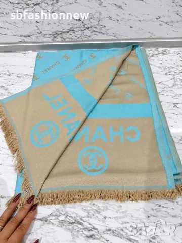 Chanel шал кашмир, снимка 3 - Шалове - 56559499