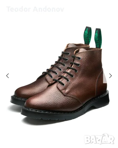 Ботуши 42.5 Solovair Gaucho Brown Grain 6 Eye Astronaut Boot