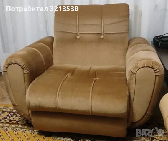 Диван, фотьойл 2 броя, снимка 3 - Дивани и мека мебел - 56622353