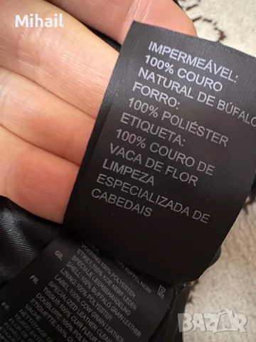 Кожено яке от бизонска кожа G-Star Raw, снимка 9 - Якета - 56696866