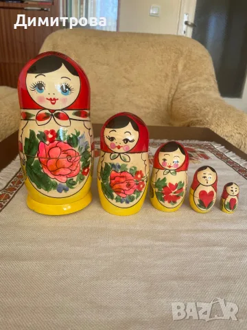 Дървени матрьошки - 5 бр., снимка 7 - Антикварни и старинни предмети - 56635525
