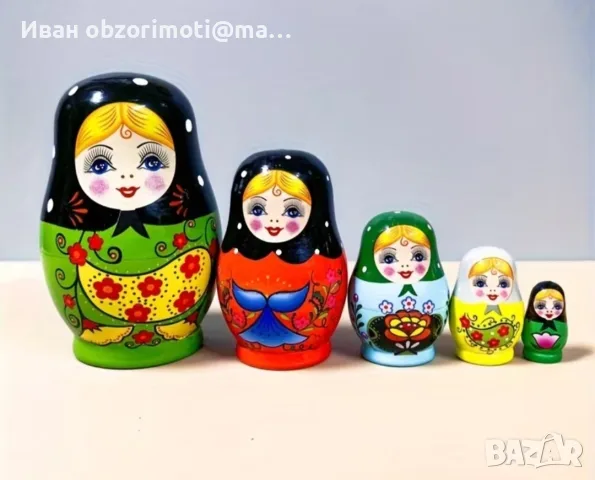 руски матрьошки от дърво., снимка 3 - Статуетки - 56620467