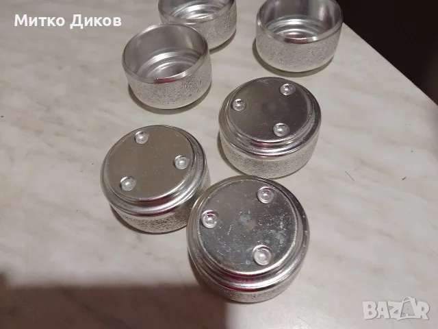форми за свещи 6 броя нови алуминиеви Н-40 мм и фи 70 мм