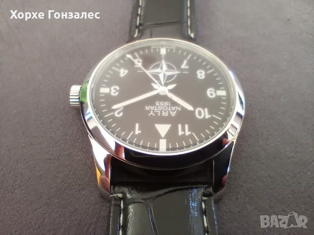 Swiss ARLY Natostar 1955' 38mm, снимка 3 - Мъжки - 56721456