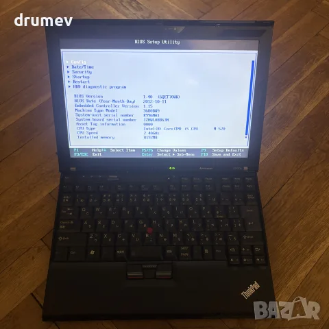 Лаптоп Lenovo ThinkPad X201, снимка 6 - Лаптопи за дома - 56709435
