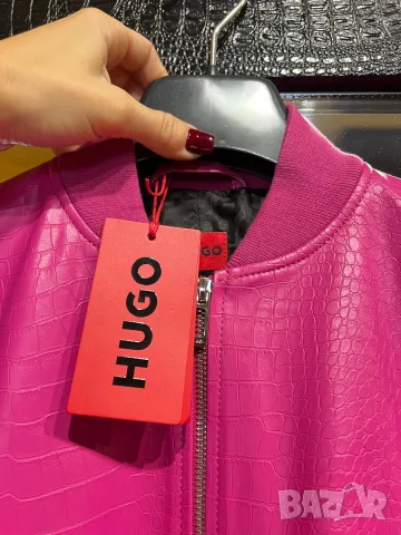 🩷 Дамско кожено бомбър яке HUGO 🩷, снимка 7 - Якета - 56734730