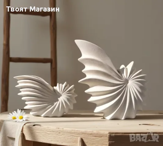 Луксозен комплект керамични вази "Раковина" (2 броя)