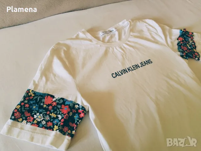 Дамска Тениска Calvin Klein Jeans, снимка 2 - Тениски - 56745543