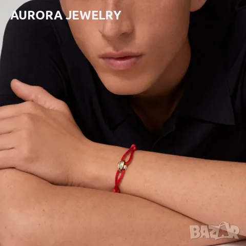 CARTIER Trinity Red Strap Унисекс Гривна Червен Конец, снимка 5 - Гривни - 56675132