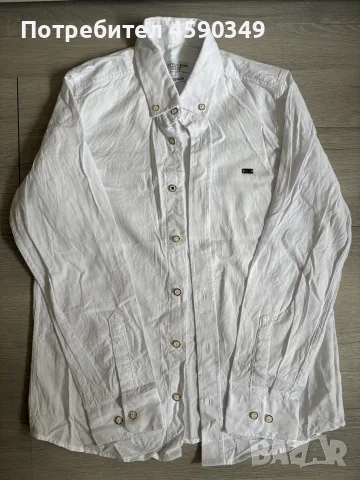 Детска бяла риза U.S. Polo Assn. (с дълъг ръкав) - 9-10 години / 134-140 см
