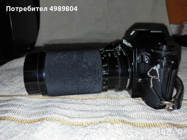 Nikon EM + soligor обектив, снимка 4 - Фотоапарати - 56697475