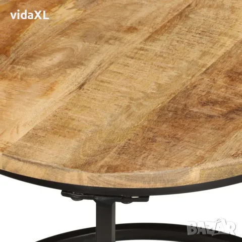 vidaXL Стифиращи маси, 3 бр, манго масив, снимка 7 - Маси - 56147292