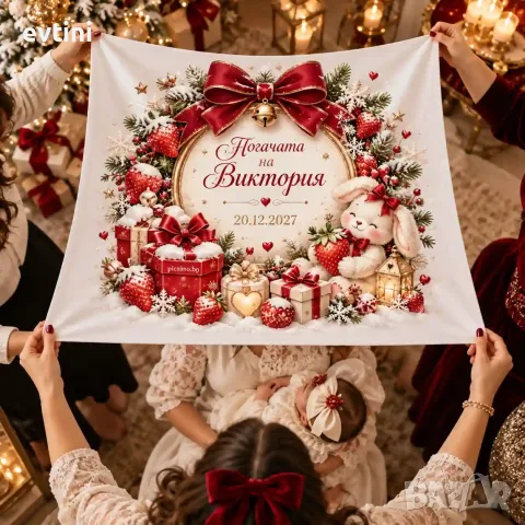 Платно за погача (месал) - Коледно зайче