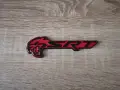SRT Hellcat черно с червено емблема лява, снимка 1