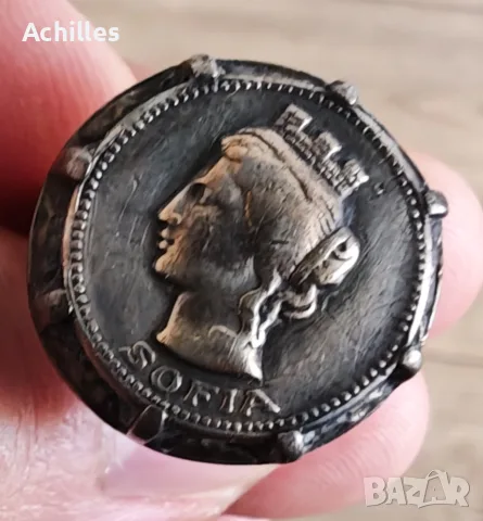 Стар пръстен с монета , снимка 4 - Антикварни и старинни предмети - 56558005