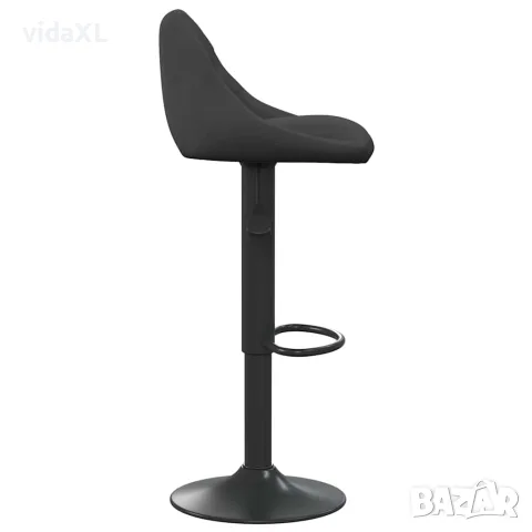 vidaXL Бар табуретка, черна, кадифе, снимка 5 - Столове - 56147116