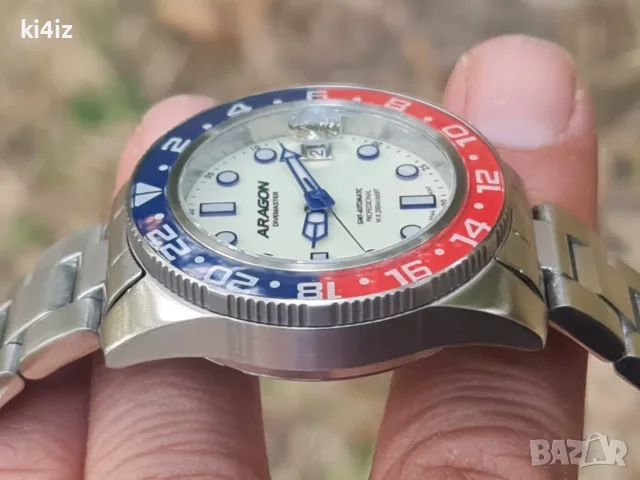 БАРТЕР! Оригинален Aragon Automatic Dive Master Full lume dial Pepsi bezel 40mm., снимка 8 - Мъжки - 56615369
