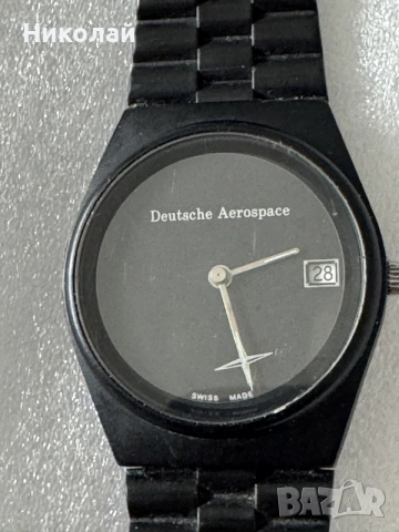 DEUTSCHE AEROSPACE-ШВЕЙЦ.ЧАСОВНИК КВАРЦ, снимка 2 - Мъжки - 56565130