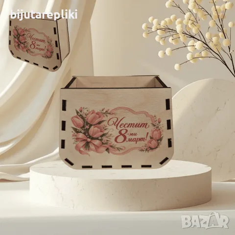 Дървени кашпи за декориране, снимка 3 - Саксии и кашпи - 56714163