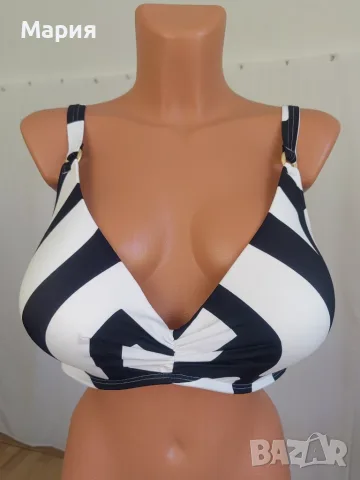 Л /L 42 Ф /F НОВ Бански Triumph Summer Allure P Триумф Дамски Горнище Горна част Бял Черен Подплънки