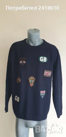 Hackett Badges All Merino  Wool / Knit Mens Size  XL НОВО! ОРИГИНАЛ! Мъжки Пуловер!