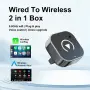 Android auto Carplay адаптер car play android безжичен wireless донгъл dongle Apple carplay Iphone, снимка 6