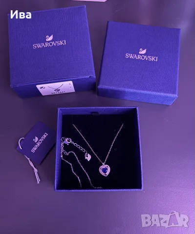 Оригинално колие Swarovski със
синьо сърце - модел 5511541