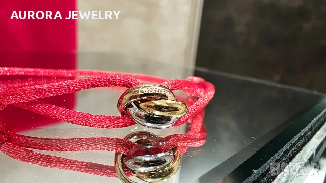 CARTIER Trinity Red Strap Унисекс Гривна Червен Конец, снимка 2 - Гривни - 56675132