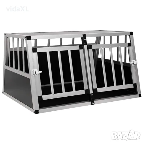 vidaXL Кучешка клетка с две врати, 89x69x50 см