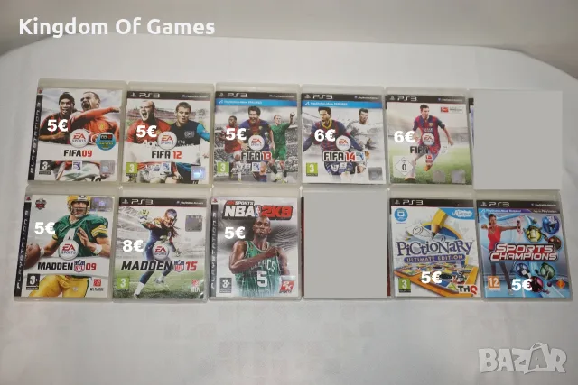 Игри за PS3 Fifa15 14 13 12 09/Madden 09/Madden 15/NBA 2K9/Pictionary/Sports Champions