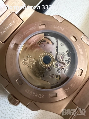 Patek Philippe Nautilus 40mm Rose Gold Black Dial, снимка 5 - Мъжки - 56603748