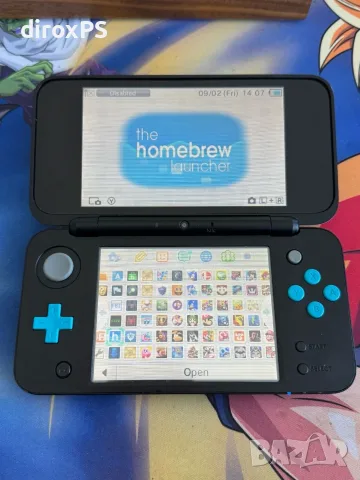 New Nintendo 2DS XL – хакнат (Luma), 64GB карта с игри + зарядно
